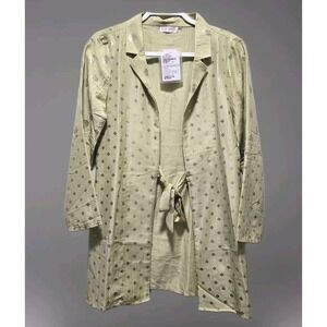 Pannkh XS Pista Womens Green Foil Print‎ Jacket Only Long Sleeve NWT